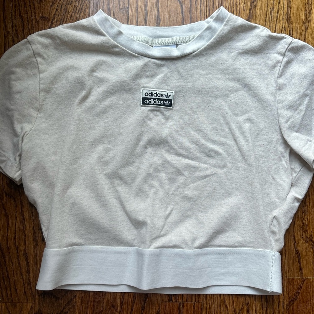 Adidas cream crop top